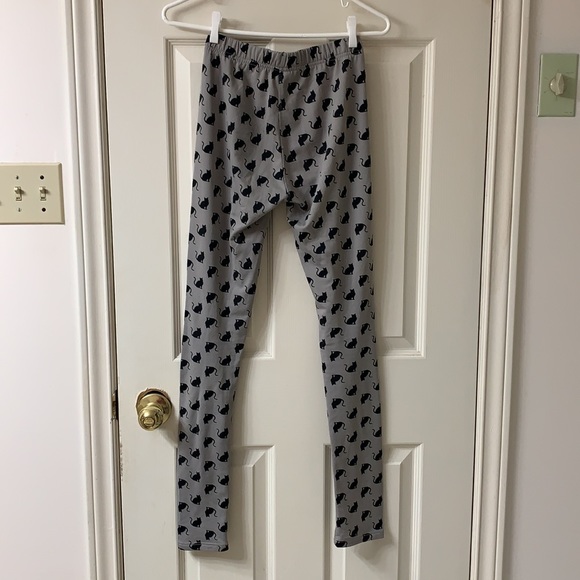 🌷3 for$25🌷Streetwear Society, US S, Grey & Black Kitty Cat Leggings - Picture 2 of 6